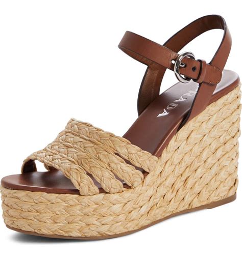 prada espadrille sandals|prada chunky heel sandal.